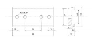 Bild von APM DeLuxe Prismenschiene 90mm