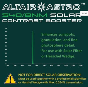 Bild von Altair Solar Contrast Booster Filter 8nm 540nm Continuum 2"