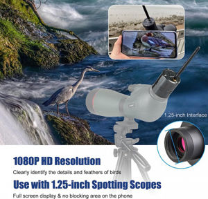 Bild von Svbony SC001 WiFi Spektiv Kamera, 2MP 1080P Wireless-Kamera mit 32 GB TF-Karte, Elektronische Okular-Kamera mit 1,25 Zoll-Steckanschluss für Natur- und Astrofotografie