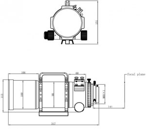Bild von Omegon Apochromatischer Refraktor Pro APO AP 72/400 Quintuplet OTA