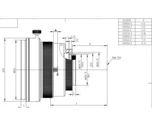 Bild von TS-Optics Vollformat 0.8x Korrektor für APO Refraktoren - M92x1 Anschluss -JUSTIERBAR