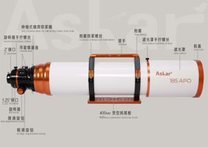 Bild von Askar 185 mm f7 Triplet APO - EDT Design - 3,5 Zoll RAP Okularauszug