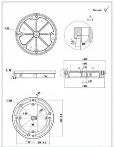 Bild von iOptron Säulen-Adapterplatte für CEM60 und CEM70