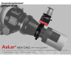 Bild von ASKAR Off-Axis-Guider mit T2, M48 und M54 Anschlüssen an Teleskop- und Kameraseite