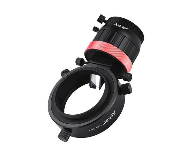 Bild von ASKAR Off-Axis-Guider mit T2, M48 und M54 Anschlüssen an Teleskop- und Kameraseite