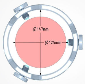 Bild von Altair 115mm Apertur Hydrogen Alpha D-ERF (120mm Filter mit Gehäusezelle)