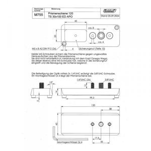 Bild von Berlebach Prismenschiene 120 mm für Omega Wega Montierung