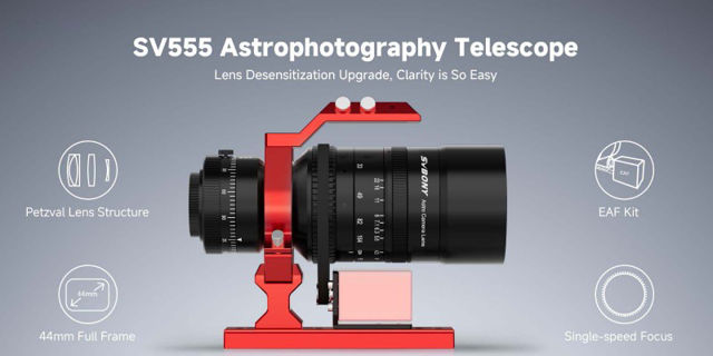 Bild von SV555 Svbony Apochromatisches Tele-Objektiv/Teleskop 54mm f/4.5 ED mit EAF-Montageset