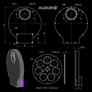 Bild von Altair elektronisches Filterrad für 8x1.25" Filter