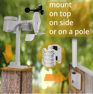 BRESSER WLAN-Farbwetterstation mit 5-in-1-Profi-Sensor