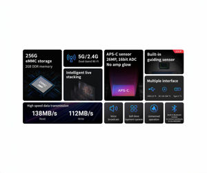 ZWO ASI2600MC Farb Astrokamera mit Guidingsensor und ASIAir - Chip D=28,3 mm