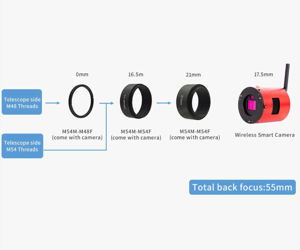 ZWO ASI2600MC Farb Astrokamera mit Guidingsensor und ASIAir - Chip D=28,3 mm
