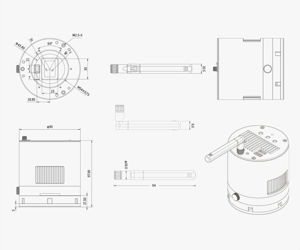 ZWO ASI2600MC Farb Astrokamera mit Guidingsensor und ASIAir - Chip D=28,3 mm