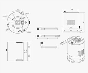 ZWO Kamera ASI585MC Farb Astrokamera mit Guidingsensor und ASIAir - Chip D=12,84 mm