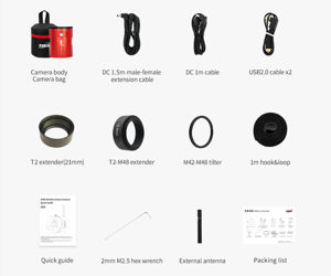 ZWO Kamera ASI585MC Farb Astrokamera mit Guidingsensor und ASIAir - Chip D=12,84 mm