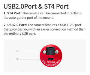 ASI220MM Mini Autoguider und USB2.0 Monochromkamera - Chip D=8,81 mm