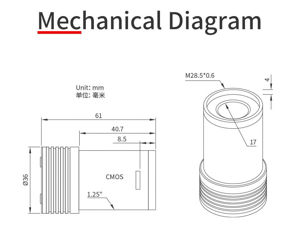 ASI220MM Mini Autoguider und USB2.0 Monochromkamera - Chip D=8,81 mm