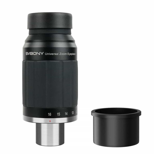 SV245 Zoom-Okular 8–16 mm, Sichtfeld 63°, parfokales Design mit ClickStop für die visuelle Planetenbeobachtung und Binokularbeobachtung