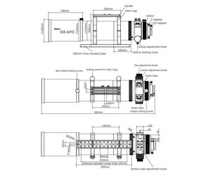 Askar 103 mm f/6,8 Triplet Apo - EDT Design - 3,3 Zoll RAP Okularauszug